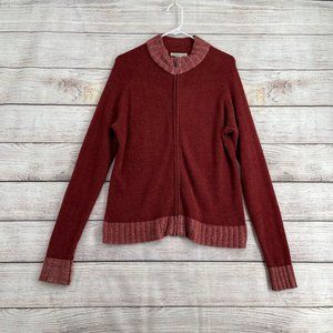 ExOfficio Full Zip Super Soft Sweater‎ Women's Size XL Red/Maroon